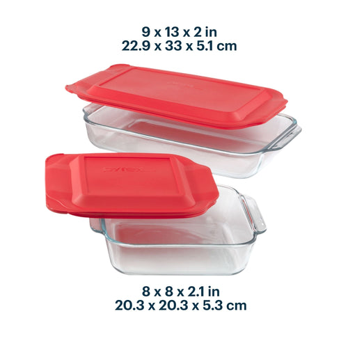 Pyrex® Basics 4-piece Glass Bakeware Set