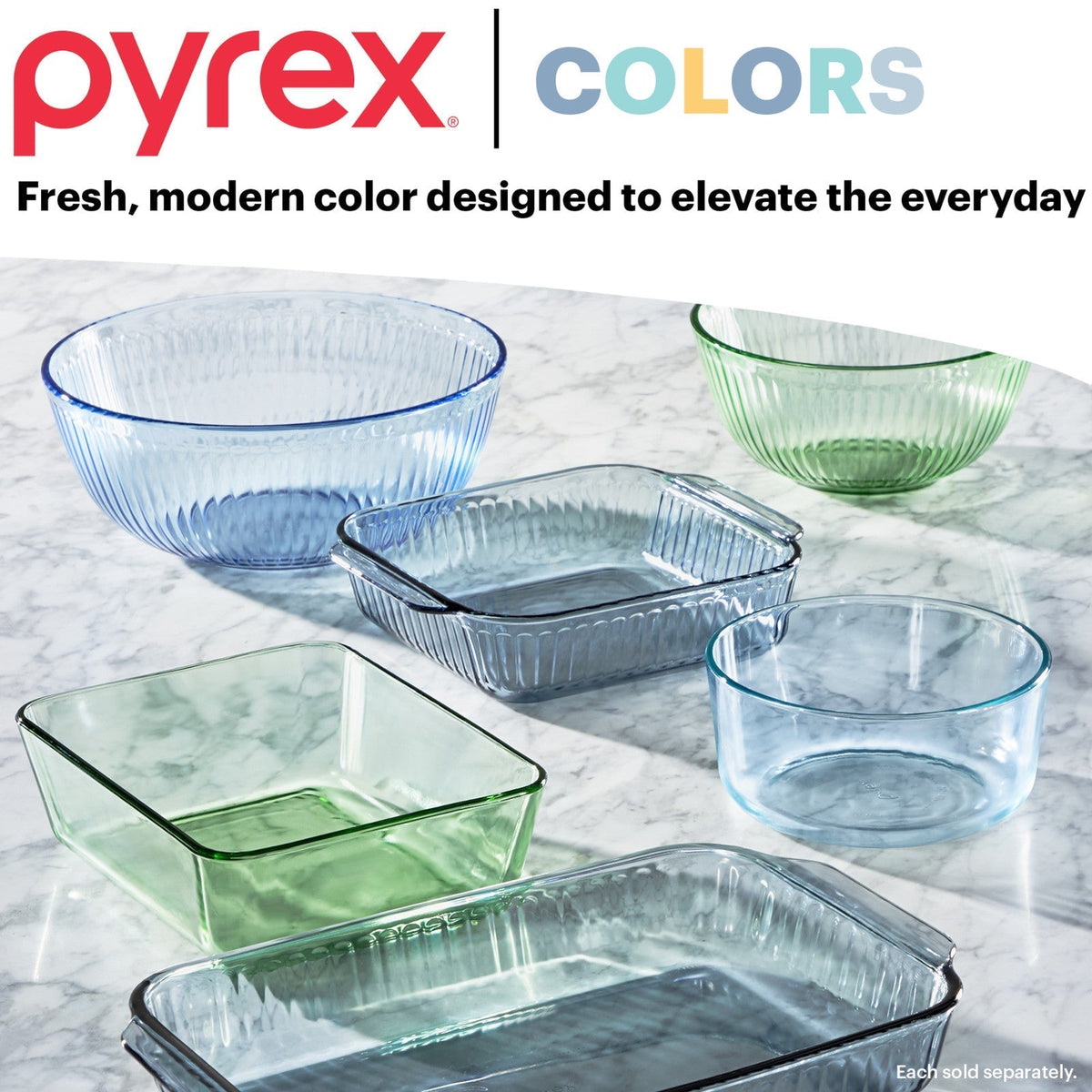 Pyrex® Simply Store® Tinted 6-cup Rectangle Storage with Green Plastic Lid