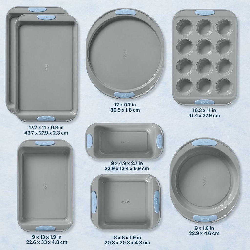 Pyrex® Metal Bakeware 8-Piece Set in Cerulean