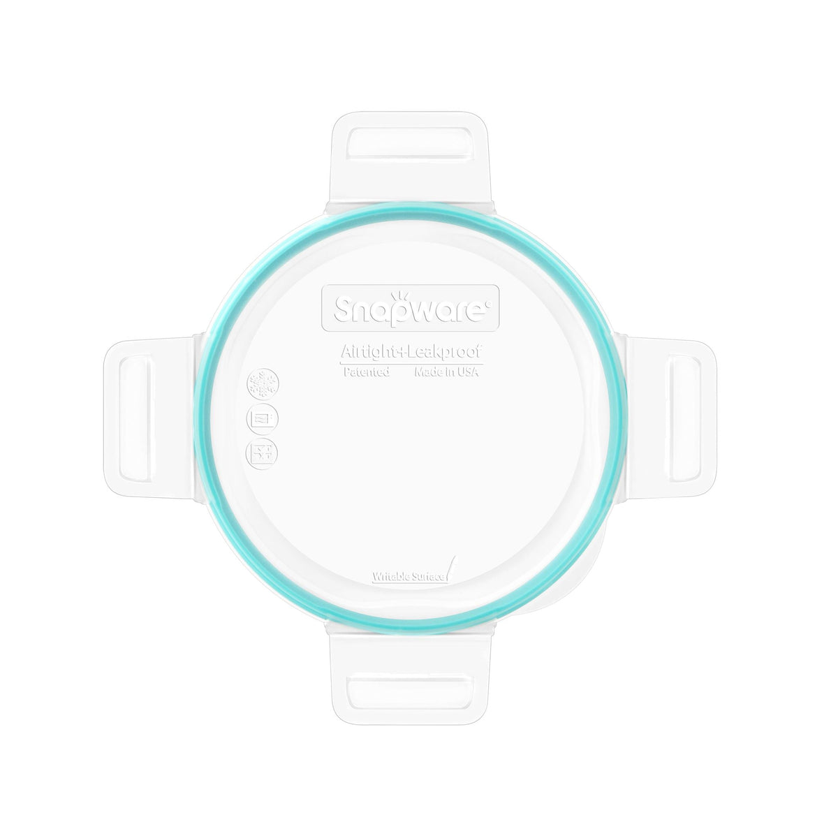 Snapware® Total Solution® Medium Round Plastic Lid with Teal Seal