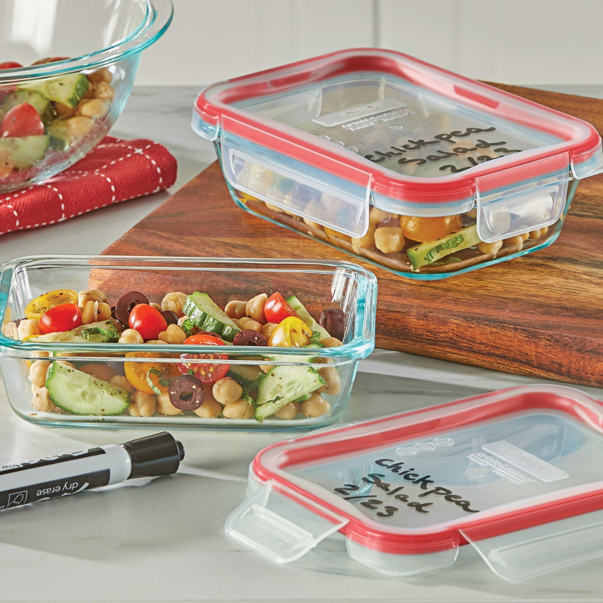Pyrex® FreshLock™ 4-piece Glass Storage Set